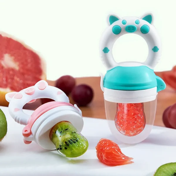 Baby Food Feeding Spoon Juice Extractor Pacifier cup Molars Baby feeding bottle Silicone Gum Fruit Vegetable Bite Eat Auxiliary - Image 3